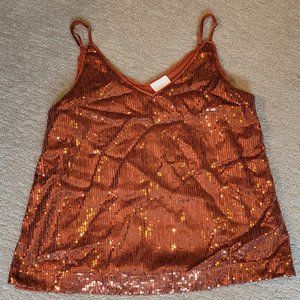 Orange sparkly tank
